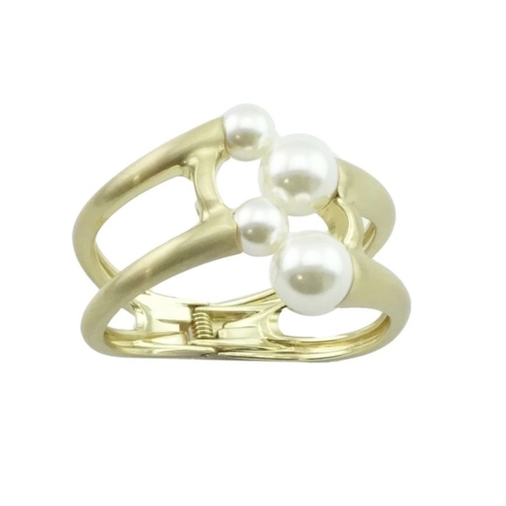 Matte Gold Four Pearl Bangle B807G